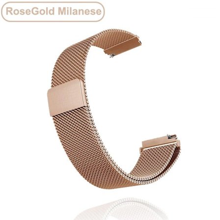 18 mm 20 mm 22 mm metallrem för Garmin Vivoactive 3 4 4s Band Watch Venu 2 2s SQ Forerunner 645 Armband Silikonögla Nylon handled Metal Rose Gold