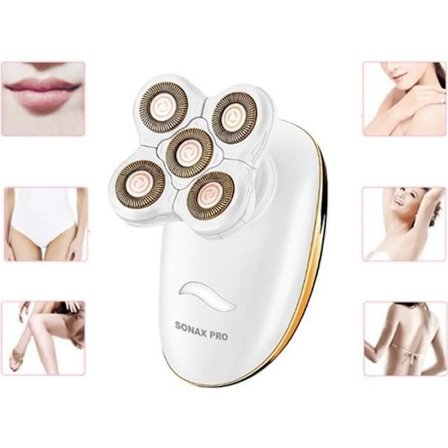 Elektrisk barbermaskine til kvinder, multifunktionel 5-hovedet elektrisk epilator barbermaskine til ben, bikinilinje, intimområde, armhuler og ansigt