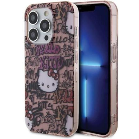 Hello Kitty iPhone 14 Pro Max -puhelinkuori IML Tags Graffiti - Pinkki