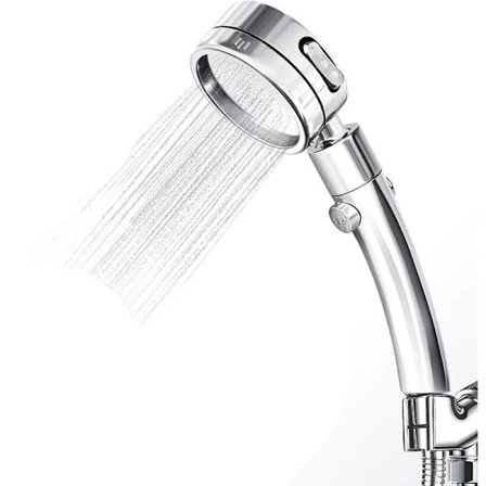 Dusjhode sett, avtakbart dusjhode med justerbart håndholdt erstatningsdusjhode med slange