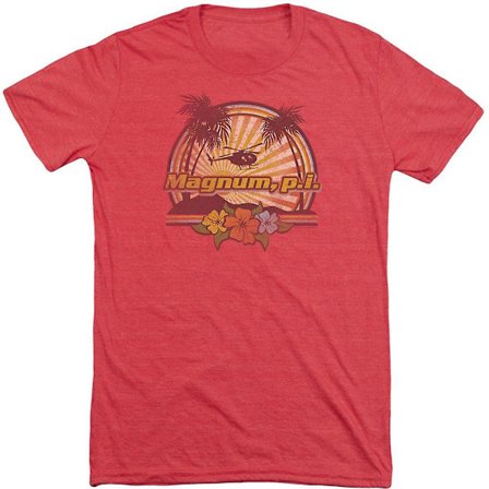 Magnum P.I. Hawaiian Sunset Vuxen Tri-Blend T-shirt