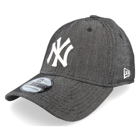 New Era - MLB Zwart adjustable Cap - Hatstore Exclusive x New York Yankees Washed Denim 39THIRTY Black/White @ Hatstore