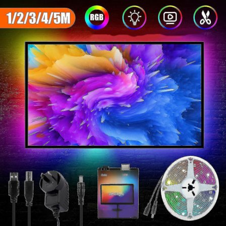 Ambilight USB LED-stribe tape-dator PC Dream-baggrundsbelysning (størrelse: 5 m)