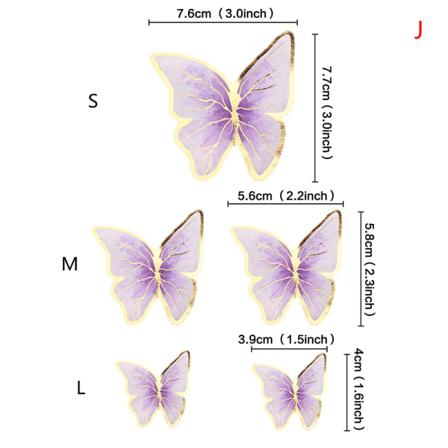 1set Butterfly Topper Bakdekoration Födelsedagsfest Bakning W