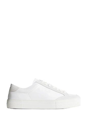 J. Lindeberg Art Signature Leather Sneaker - White - 45