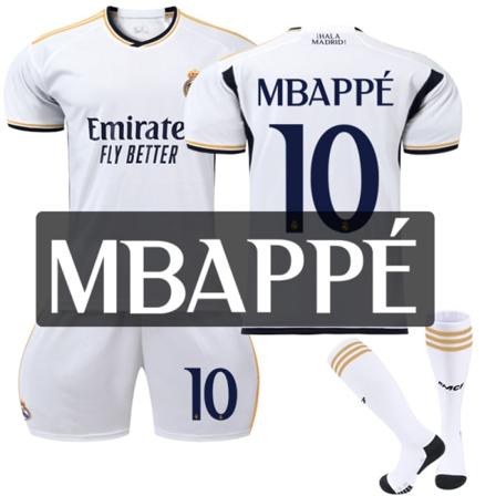 23-24 Real Madrid Hjemme Barnfotballdrakt nr 10 Mbappé G 26