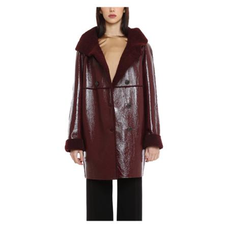 Pinko - Ullkappor - Brun - Dam - Storlek: M, Dam, Storlek: M
