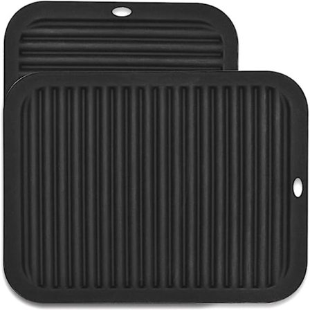 2 st mångsidiga grytlappar Värmebeständiga mattor SVART
