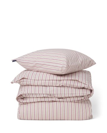 Lexington Dobby-stribet sengesæt i poplin