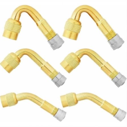 Set - 6 Delar Däckventilsförlängare, 45°, 90°, 135° Däckventilsförlängare A