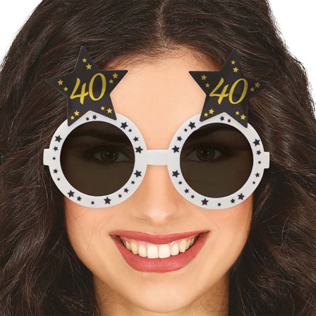 40-års Glasögon med Stjärnor