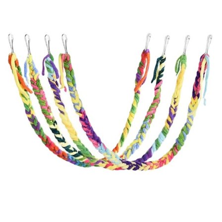 4 stk. Fugle legetøj reb bro legetøj til små dyr hængende reb