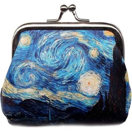 Vintage Dame Tryk Møntpung Dame Penge Mini Mini Penge