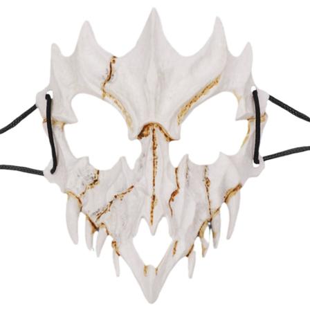 Kattmask Halloween Halvt ansikte naturtrogen kattmask Fest Spela Kostymrekvisita Djurfestmask Unisex Cosplay Festrekvisita Dragon