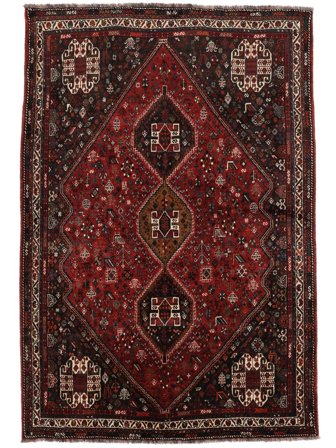 Orientalisk Ghashghai Fine Matta 178X267 Svart/Mörkröd Ull, Persien