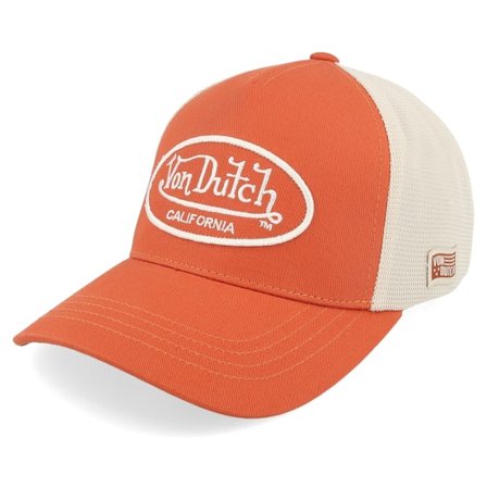 Von Dutch - Laranja trucker Boné - Embroidery Oval Orange/White A-Frame Trucker @ Hatstore