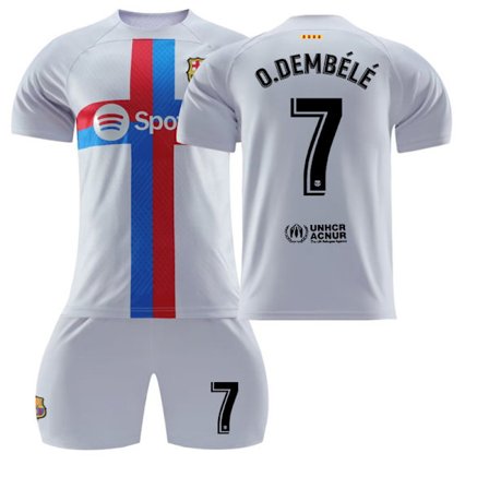 22 Barcelona tröja 2 bortamatch NO. 7 Dembele tröja