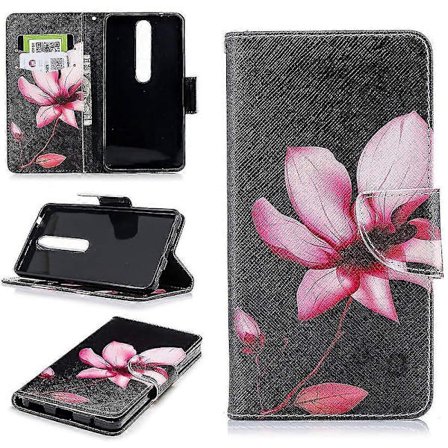 For Nokia 6.1 (5.5-tommer) Mønstret PU-Lær Stativ Mobiltelefon Deksel Mønster[D]