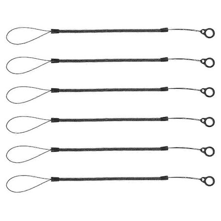 Svart Stylus Penn Snor Spole for Anti-Mistet 24 stk. Slitesterk Plaststropp(h})