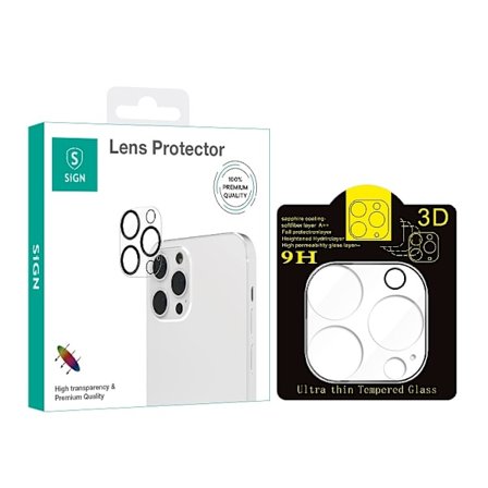 SiGN Ultra Thin Linsskydd i Härdat Glas för iPhone 14 Pro & 14 Pro Max