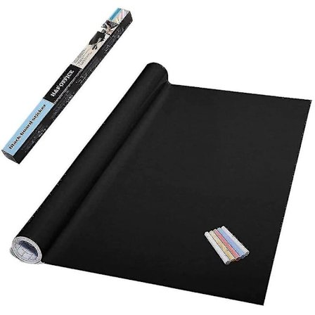 Självhäftande svart tavelfilm för hemmakontor, gör-det-själv-dekoration, presentation, svart