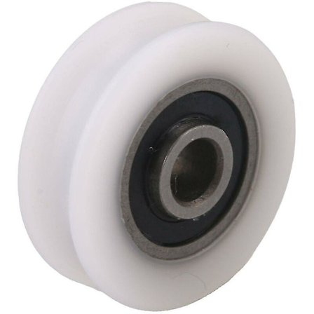 4 st 4x20x6,5x7,4 mm Vita Inre Dia 4 mm U-spår Nylon Rullhjul Kompatibel Glidande Dörr