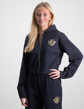 GANT D1. BANNER SHIELD CROPPED HOODIE Blau Hoodies/Kapuzenpullover Mädchen - Kidsbrandstore