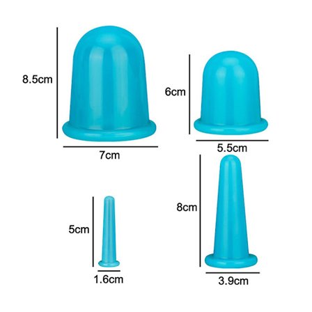 Silikonkroppsmassagekoppset Special för hela kroppen Ansikte, Rygg Ben