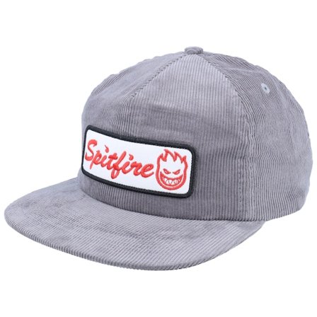 Spitfire - Grey snapback Czapka Z Daszkiem - Courier Patch Charcoal/White Snapback @ Hatstore