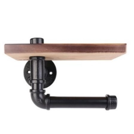 Toiletpapirholder Dekorativ Væg Hylde Industri Stil Stål