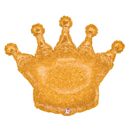 Prinsessekrone Holografisk Glitter Ballon
