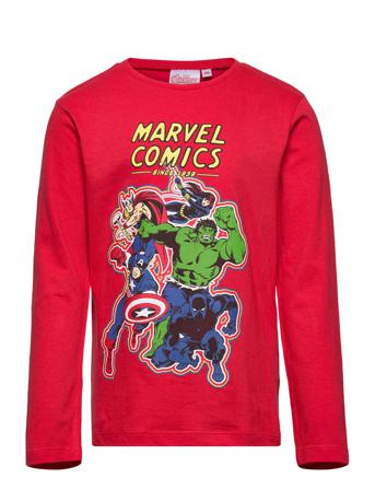 Long-Sleeved T-Shirt T-shirts Long-sleeved T-shirts Punainen Marvel