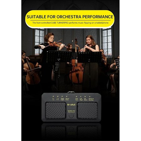 Square Turner Pro Trådlös Bluetooth Sida Vändare Tyst Fotpedal USB Laddningsbar För Surfplatta Sma