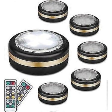 6 stk LED kjøkkenbenkbelysning