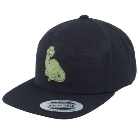 Kiddo Cap - Svart snapback Keps - Kids Brontosaurus Patch Black/Black Snapback @ Hatstore