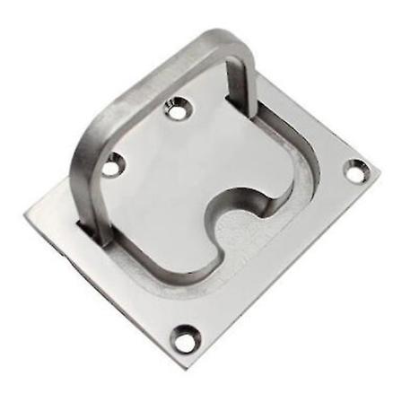 Rustfritt Stål 316 Speilpolert Kvadratisk Gulvhåndtak Kvadratisk Håndtak Dekkdekselhåndtak Kabinndekselhåndtak (farge: sølv) (1 sett)