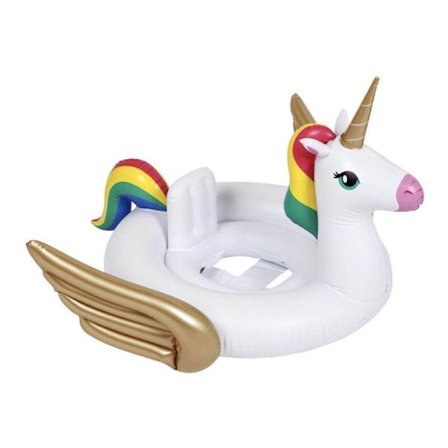 Täytettävä ja ratsastettava yksisarvinen - Valkoinen - 90cm x 90cm x 60