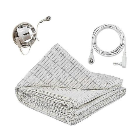 27x52 tuuman maadoituslakana johtavaa hopeakuitumateriaalia, ihoystävällinen ja mukava, parantaa unen laatua EU-PISTOKE