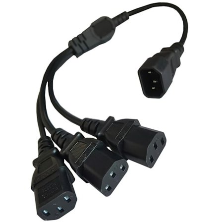 Y-splitter adapterkabel IEC320-C14 til IEC320-C13 strømkabel 1 til 2/3/4/5