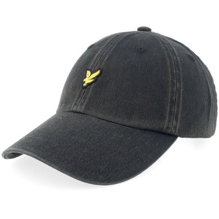 Lyle & Scott - Svart unconstructed Keps - "Washed Cap Jet Black Dad Cap " @ Hatstore
