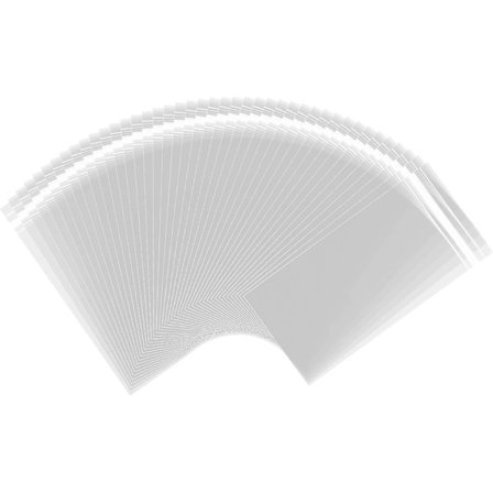 Katea 200 stk 3x5 Små Gjennomsiktige Selvklebende Cellofanposer - Selvforseglende OPP Plastpose Perfekt for Bakeri Godteri Kaker Bursdag