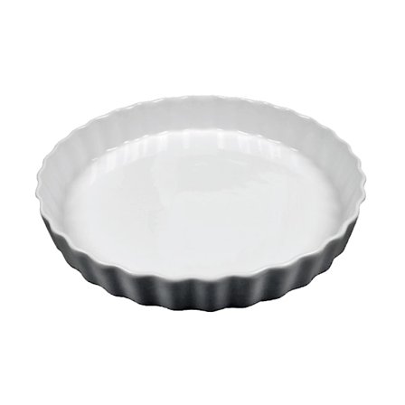 Posliininen pyöreä piirakkavuoka - 4 kpl pakkaus