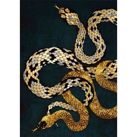 5D diamond painting , helrund ormdiamantkonstsats, diamond painting för gåvor, väggdekoration