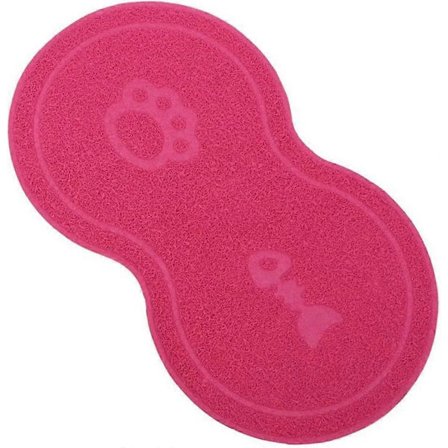 PVC Matte for Dyremat, Vanntett og Sklisikker, for Mat- og Vannskåler, for Katter og Hunder (rosa)