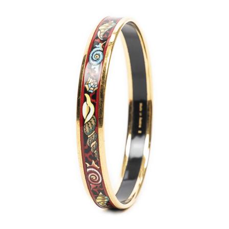 Hermès Vintage Pre-owned Enamel Bangle PM gul, Herr Vintage Smycken, Herr, Storlek: ONE SIZE