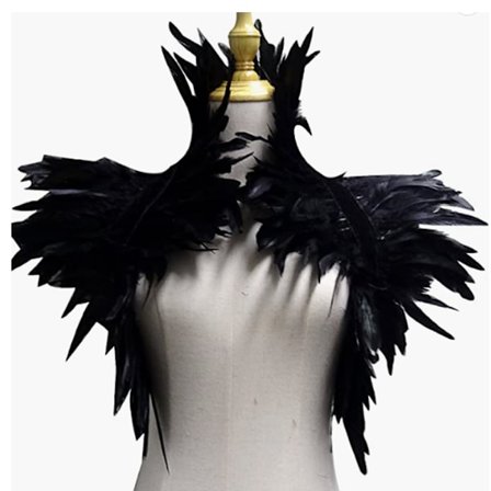 Gotisk viktoriansk naturlig fjær slynge skulderstropp Halloween P