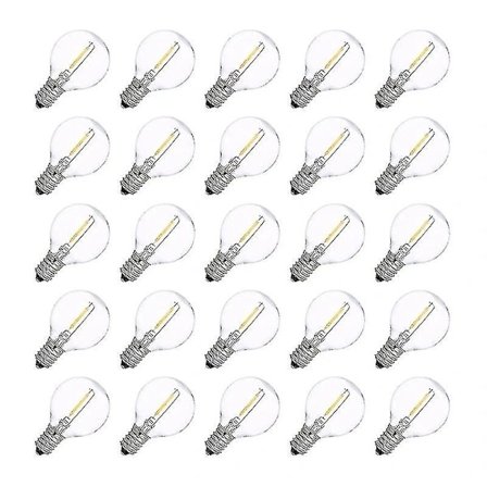 25 stk Led G40 E14 Erstatningslamper 0.6w 2700k Led Filamentpære