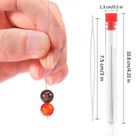 Armbånd Halskjede Tråd Rund Gjennomsiktig Elastisk Tråd Nålsett - Rund Gjennomsiktig Krystalltråd * 2+Nål -0.5mm 100 m/rull