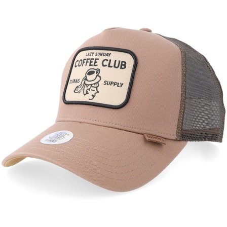 Djinns - Beige trucker Cap - Hft Cap Coffee Head Light Brown A-frame Trucker @ Hatstore