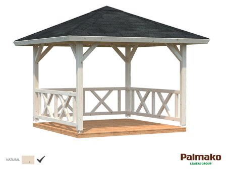 Palmako Betty Paviljong 9 m², utan golv, obehandlad, Uterum
